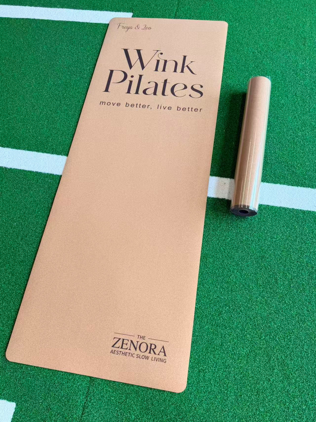 Custom branded cork yoga mat for yoga teachers — Zenora