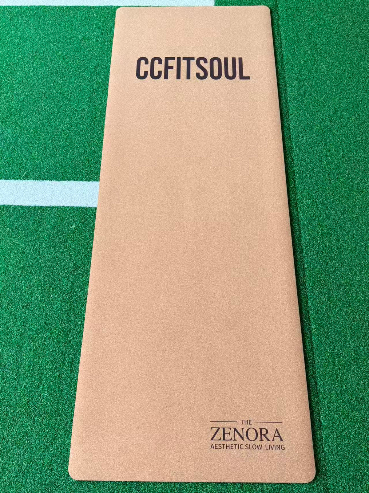 One piece custom cork yoga mat with personalized laser engraving — Zenora 2026 guide
