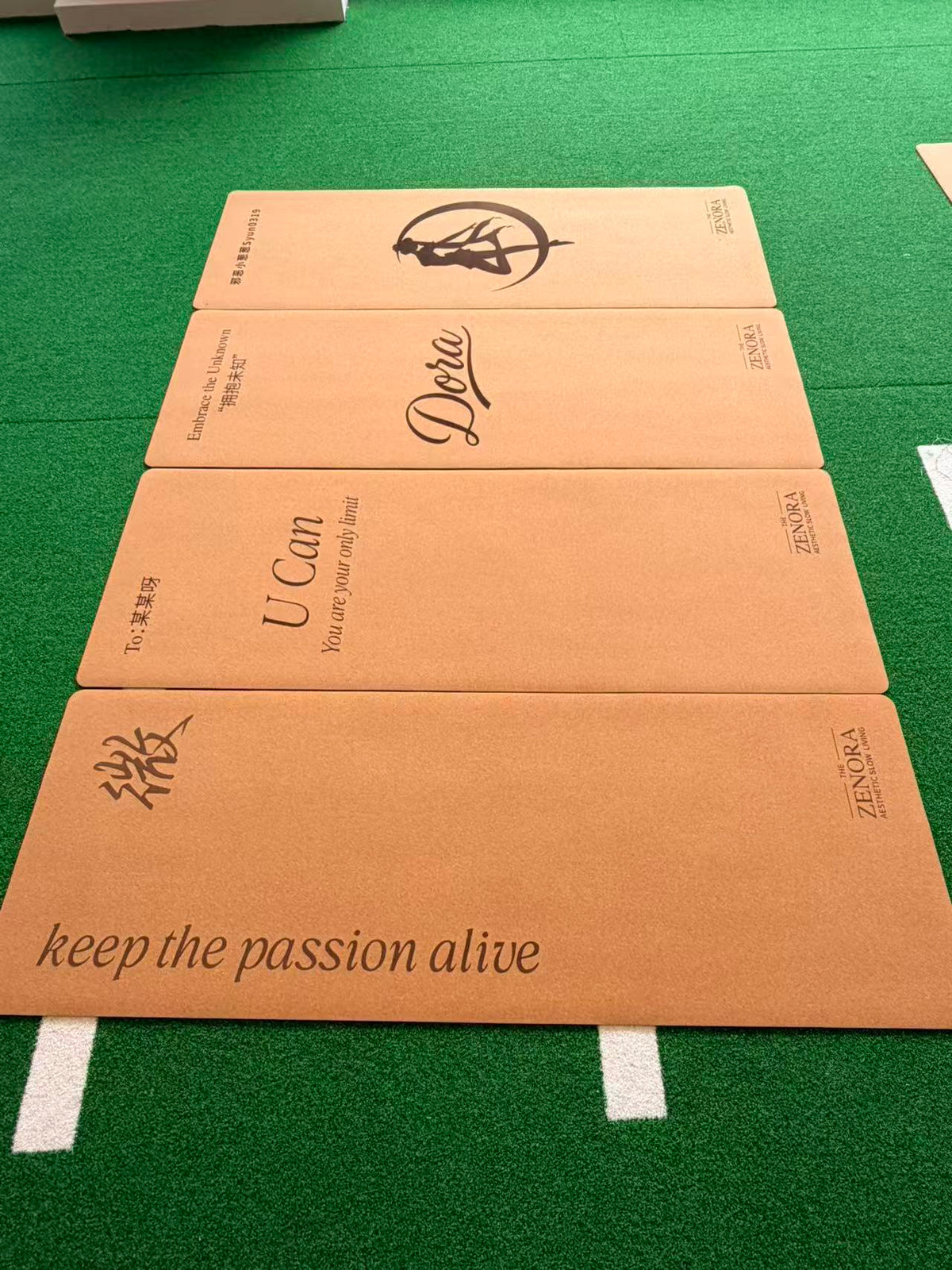 Custom cork yoga mats for yoga studios — bulk order by Zenora