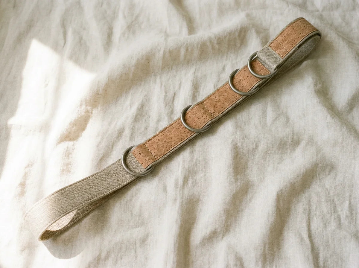 Natural Linen Yoga Stretch Strap | Zenora