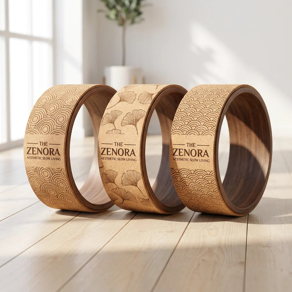 Zenora Etched Cork Yoga Wheel (Signature Series)
